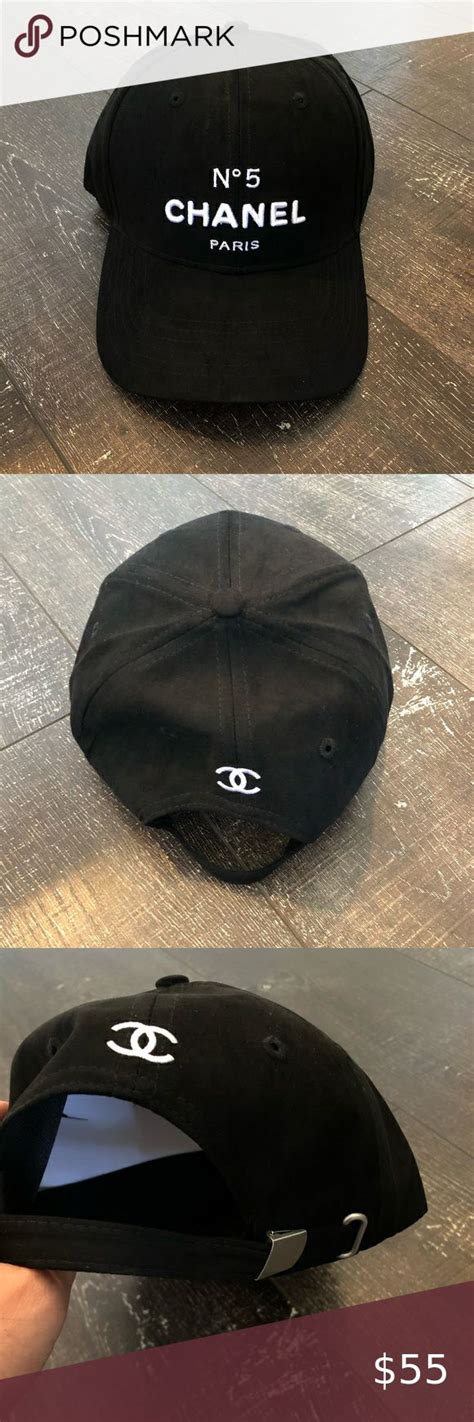 black Chanel baseball hat